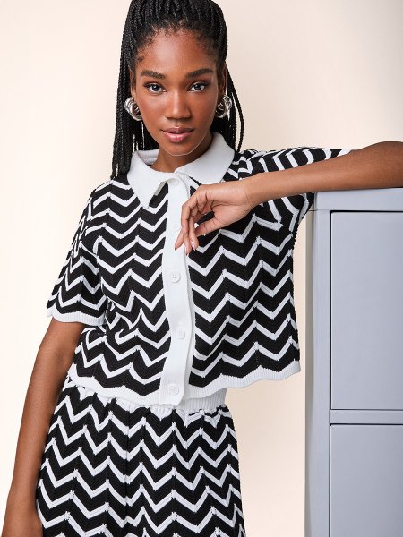 Camisa de Tricot Bicolor