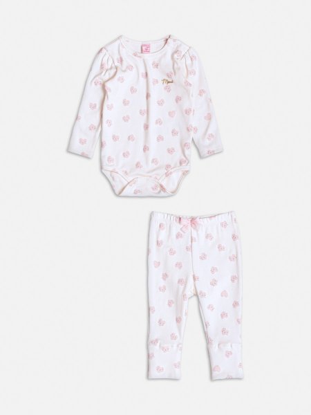 Conjunto Off White de Corações