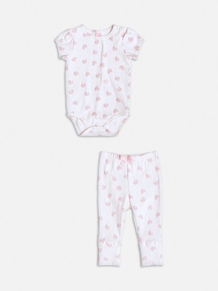 Conjunto Off White de Corações