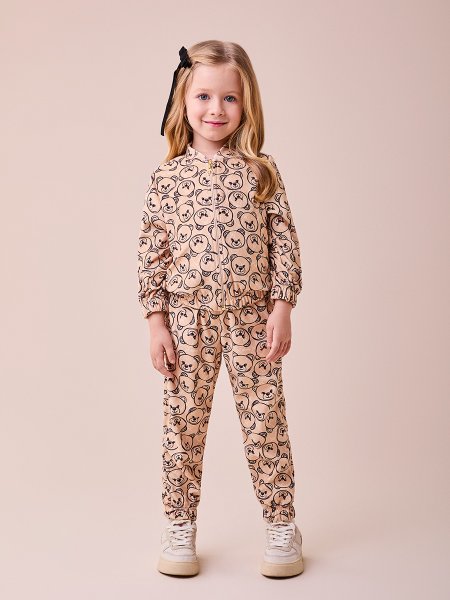 Conjunto Bege de Plush com Ursinhos