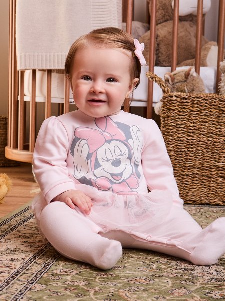 Macacão Rosa da Minnie com Tule