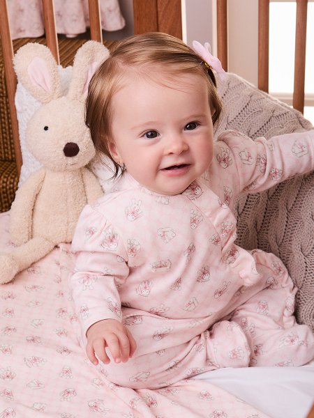 Macacão Estampado Rosa com Babados