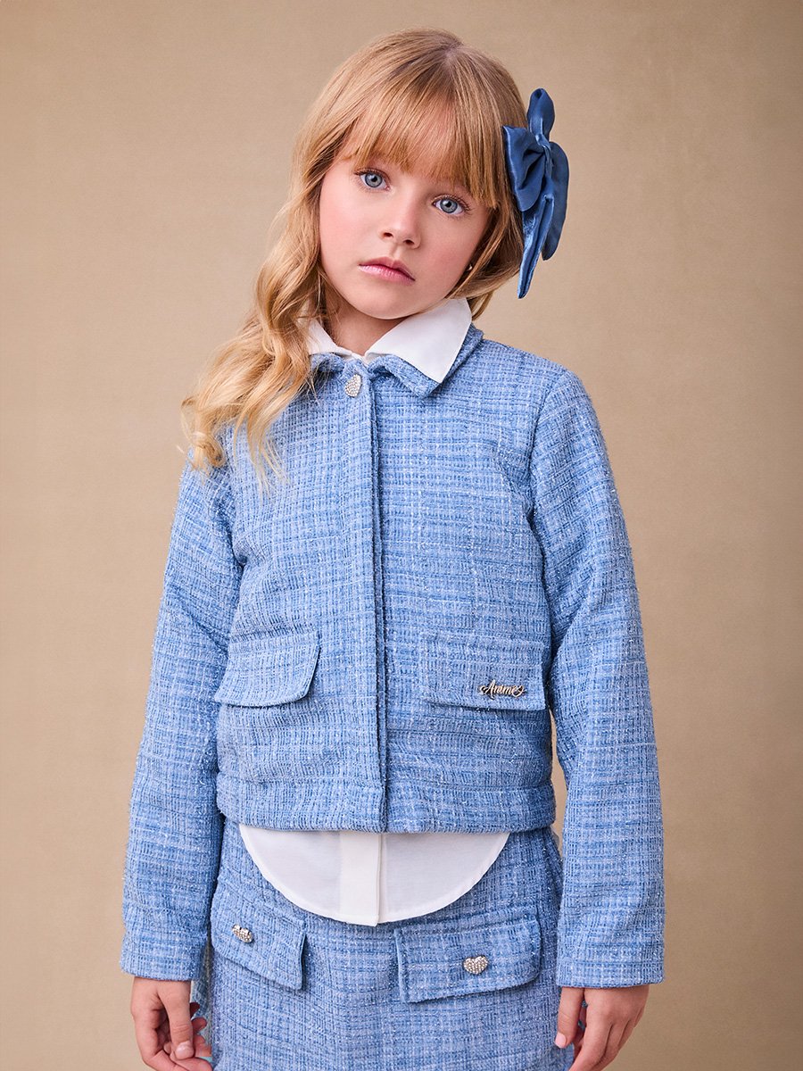 Casaco de Tweed Azul