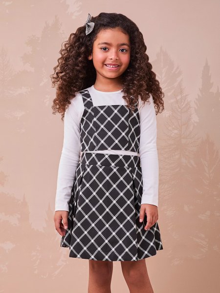 Conjunto Preto com Estampa Geométrica