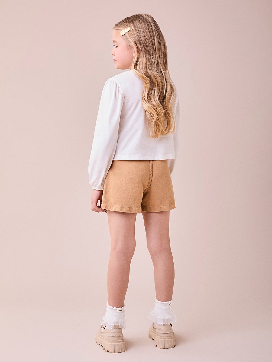 トップス mum Blusa Manga Longa com Top de Tricot