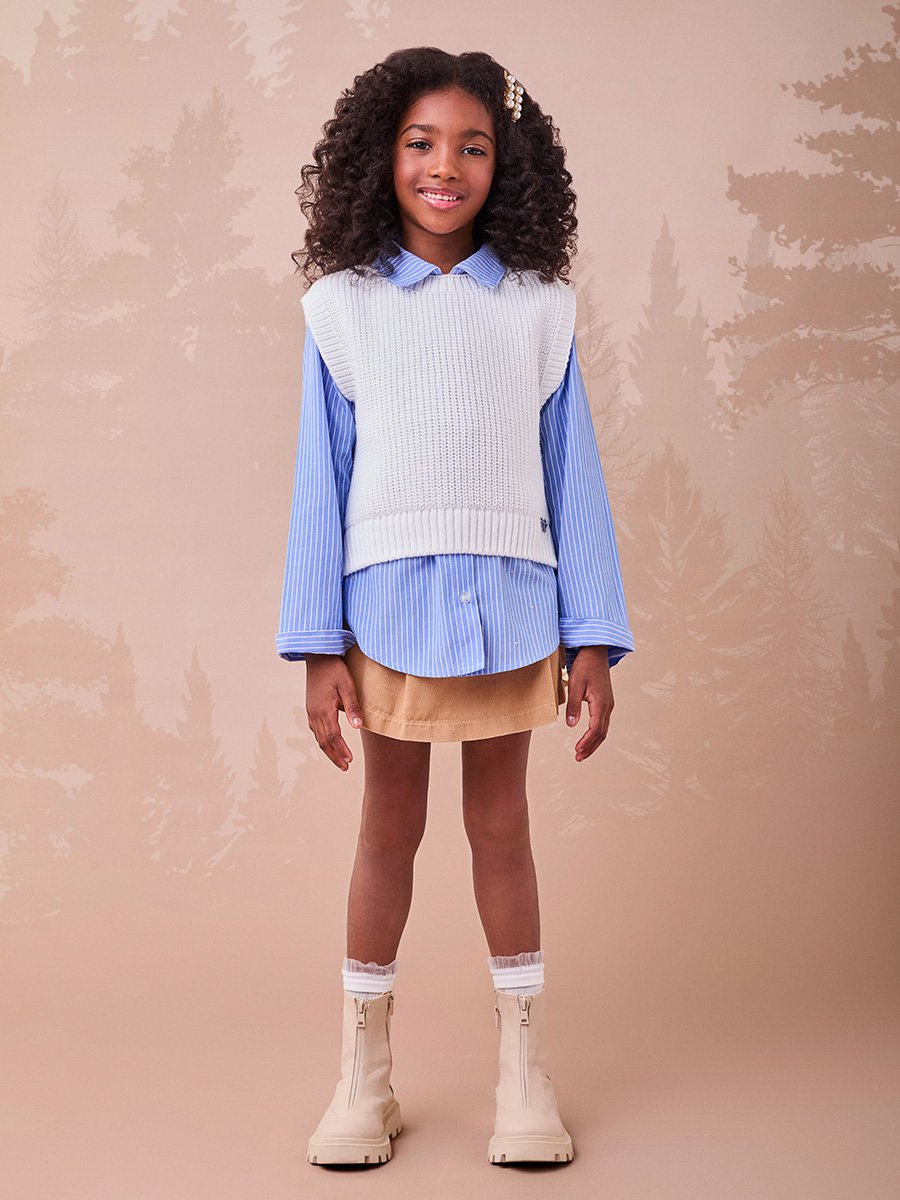 トップス 7 CAMISA DENIM ZW COLLECTION - Azul | ZARA Brasil