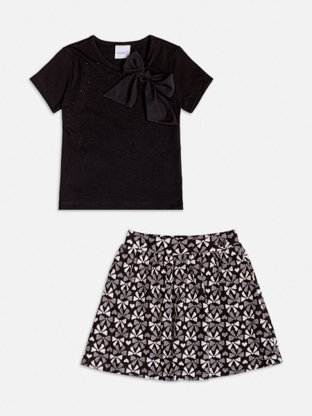 Conjunto de Jacquard com Strass