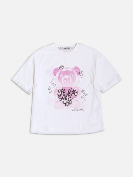 T-Shirt Off White Estampada