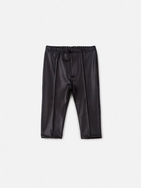 Calça Preta de Cirrê com Nervura