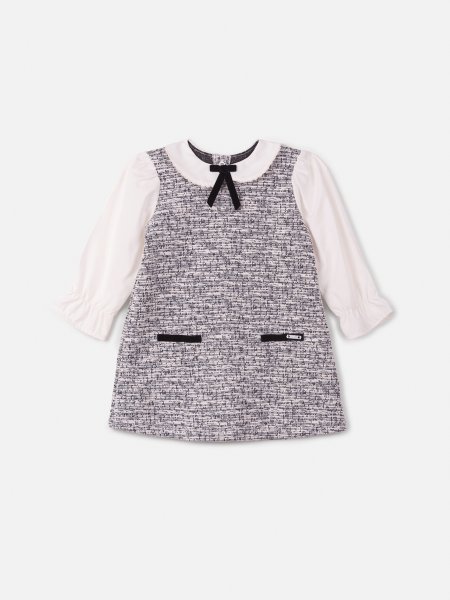 Vestido Mescla de Tweed com Golinha