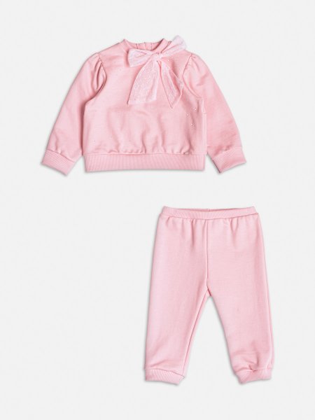 Conjunto Rosa com Laço de Tule