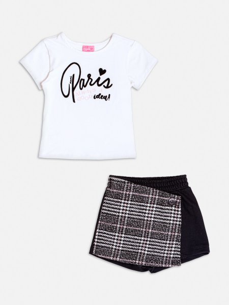 Conjunto Manga Curta Xadrez