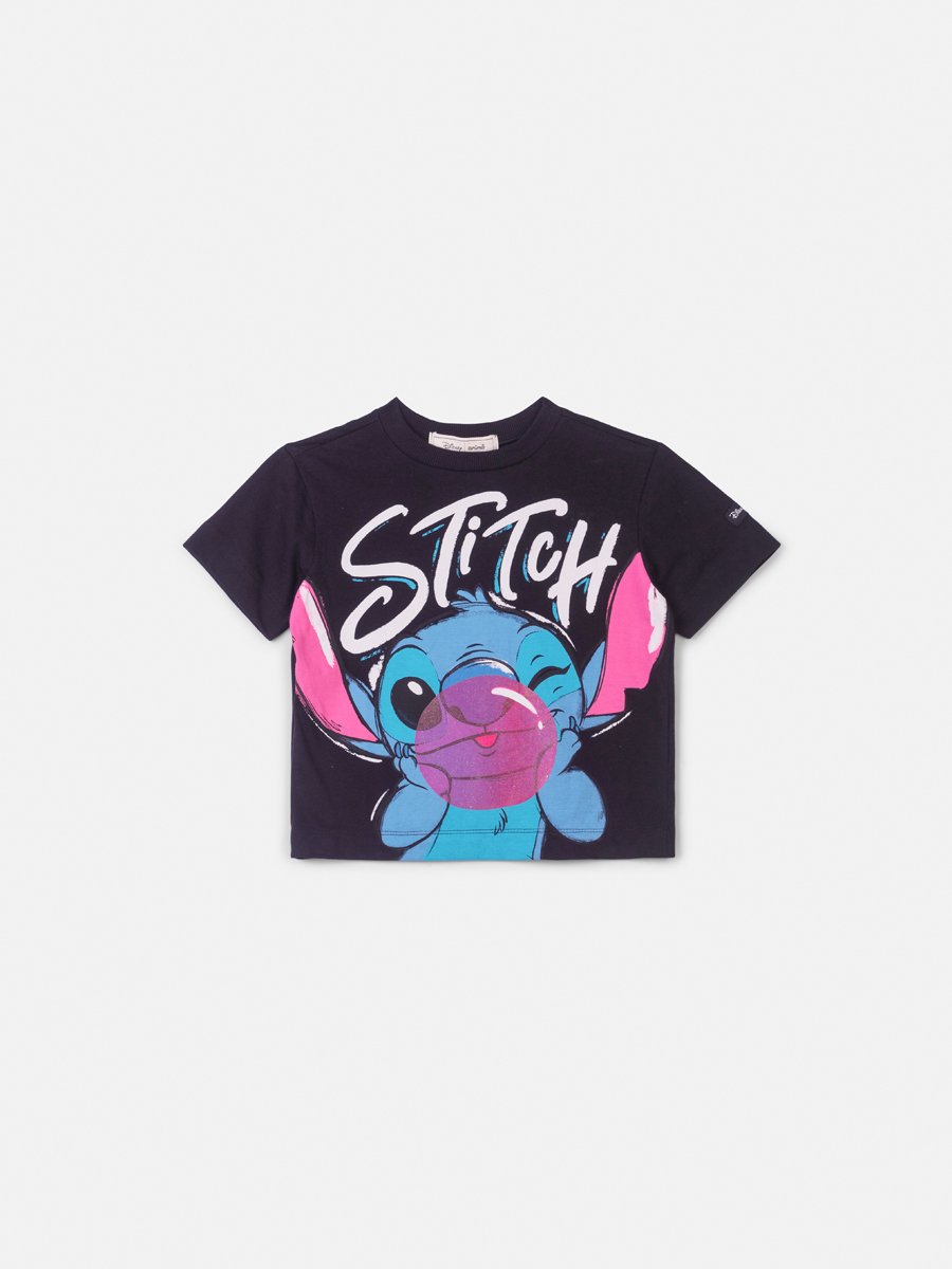 T-Shirt Preta do Stitch