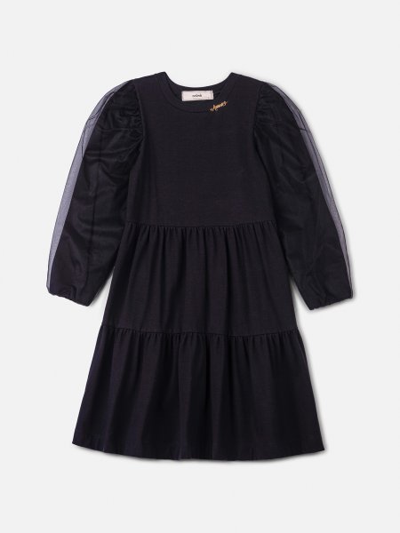 Vestido de Mangas Longa em Tule