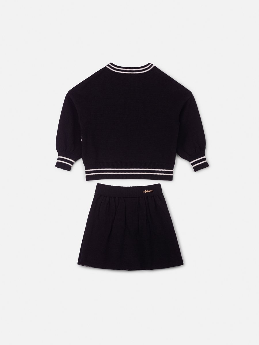 Conjunto de Tricot Preto da Minnie Conjunto de Tricot Preto da Minnie