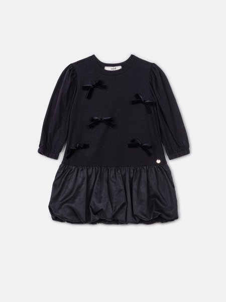 Vestido Preto Balonê com Laços