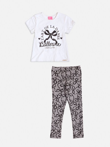 Conjunto Manga Curta Ballerine com Laços