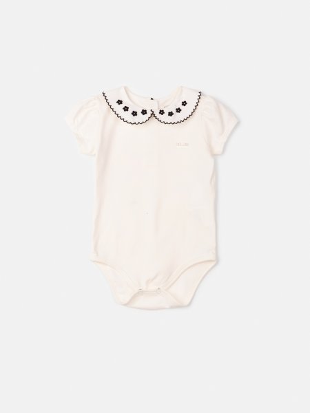 Body Off White com Gola Bordada