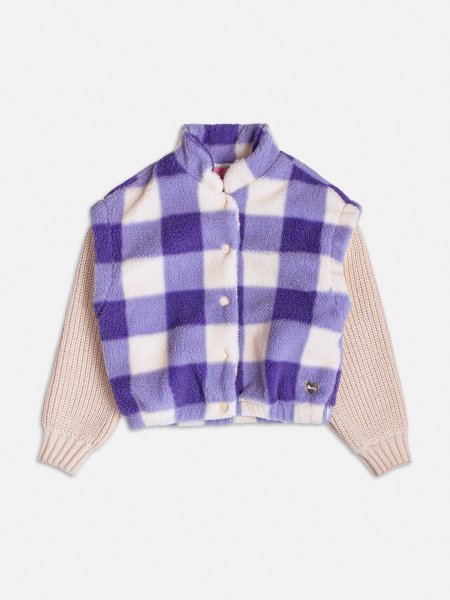 Jaqueta com Mangas de Tricot