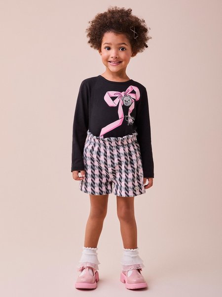 Conjunto de Tweed Manga Longa com Strass