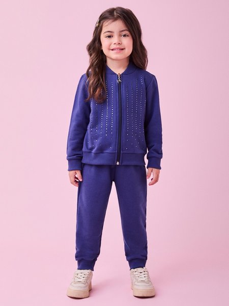 Conjunto Marinho com Strass