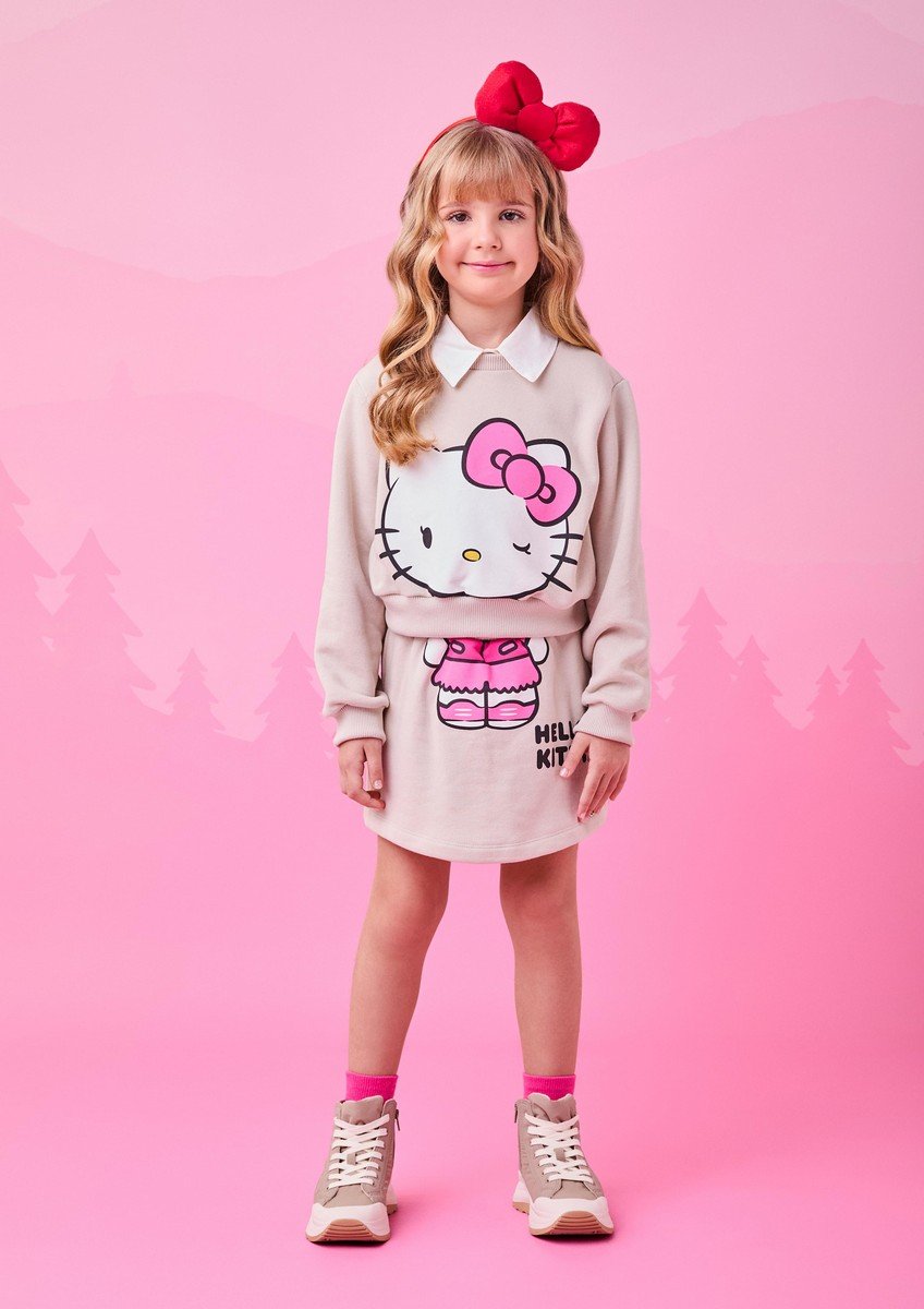 Conjunto Moletom Bege da Hello Kitty