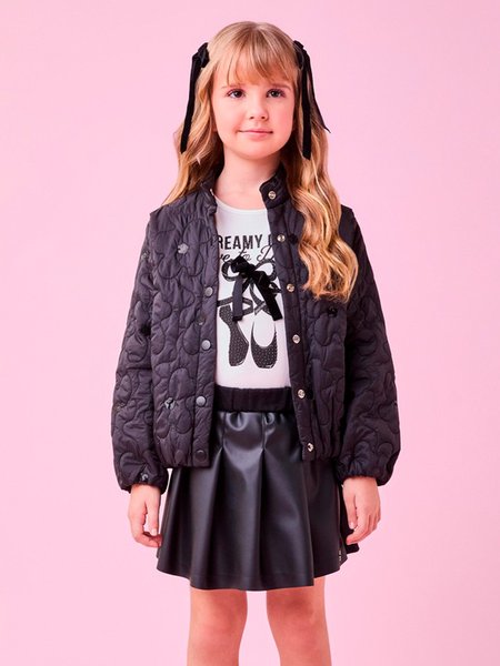 Jaqueta de Matelassê com Flores de Paetê