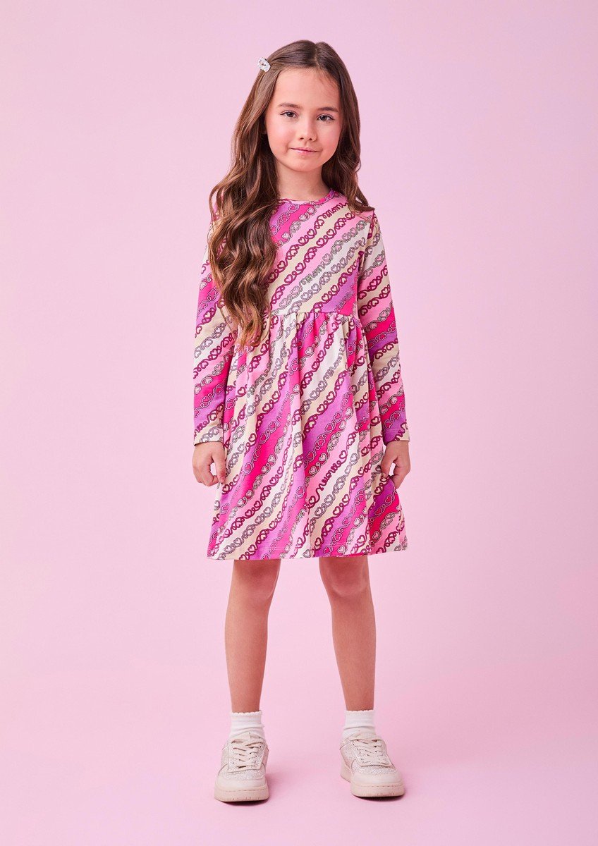 ⭐︎希少⭐︎SOORPLOOM Ismay dress 7Y Vestido Manga Longa com Corações