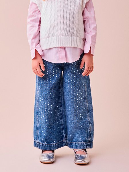 Calça Jeans com Strass