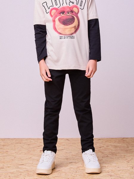 Calça de Sarja Casual Preta