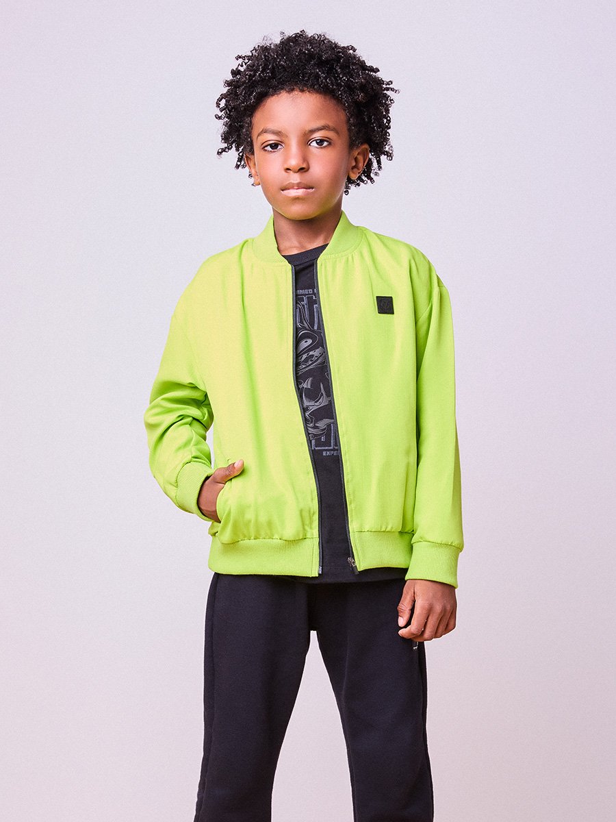 Jaqueta Bomber de Tactel Sport Neon