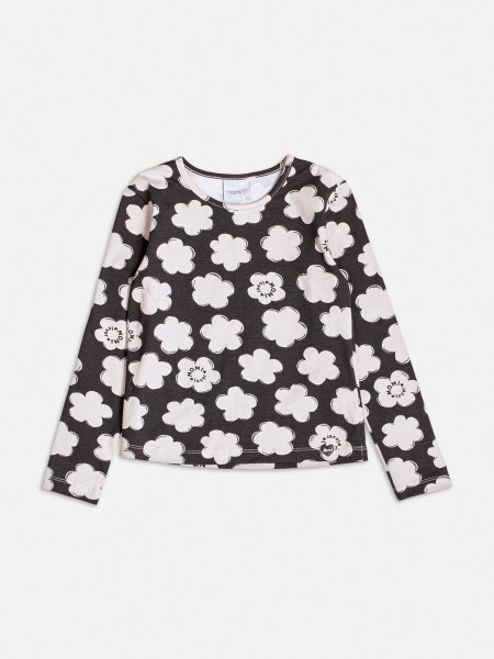 Blusa Florida de Manga Longa