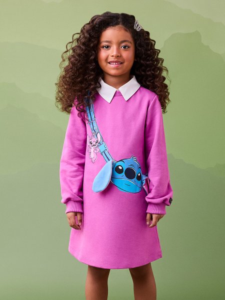 Vestido com Orelhinhas do Stitch