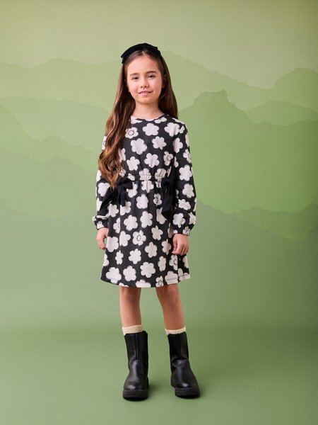 Vestido Florido com Laços