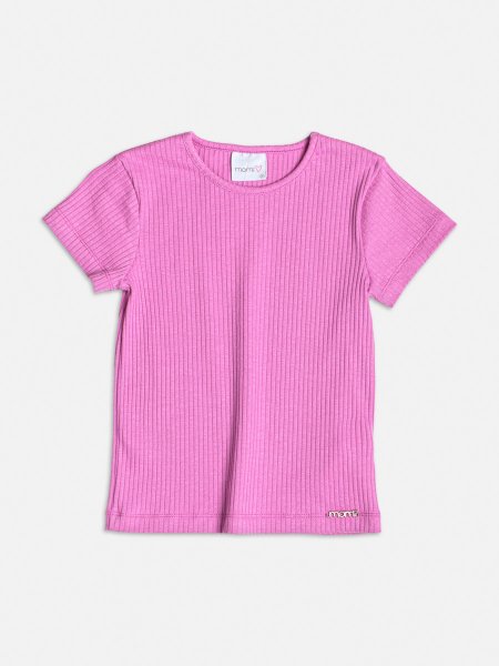 Blusa Manga Curta Canelada Roxo Mystic