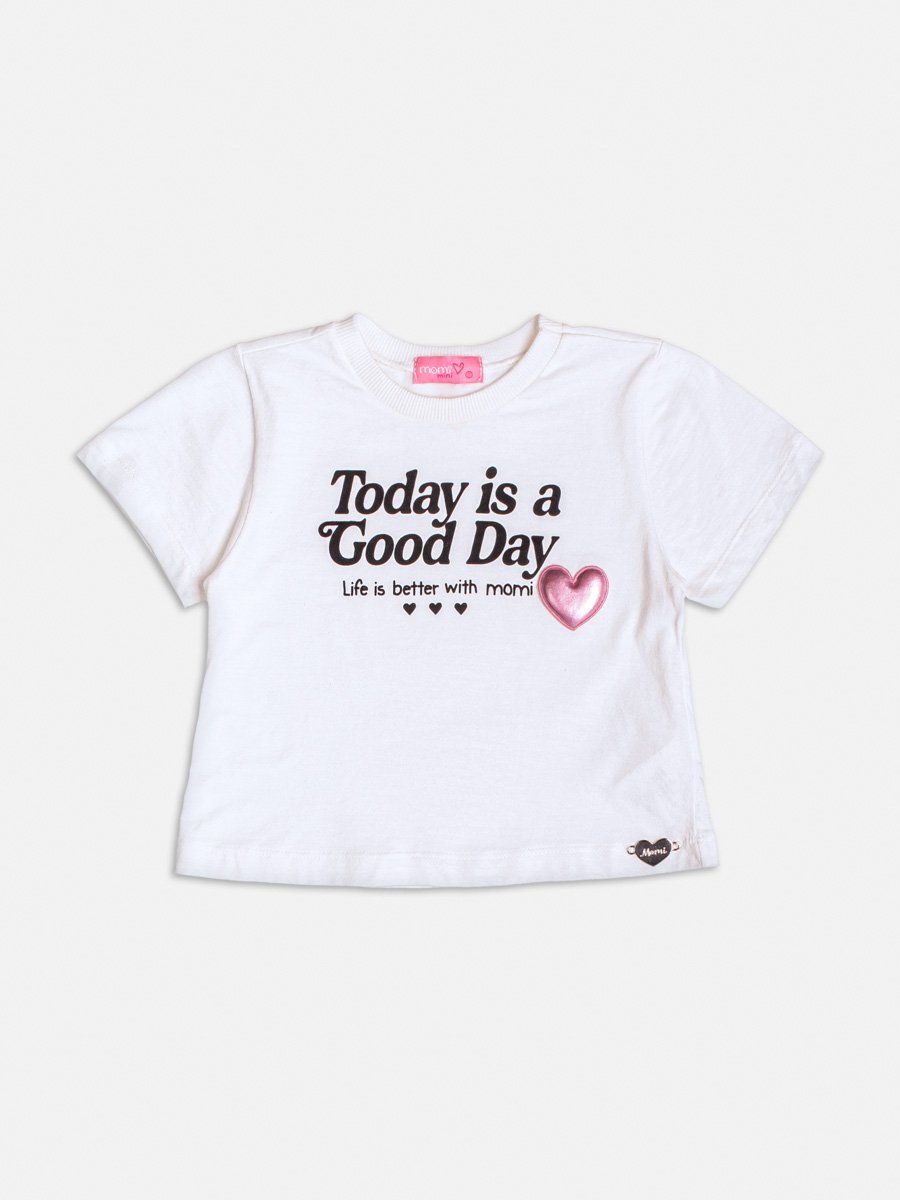 Blusa Off com Patch de Coração