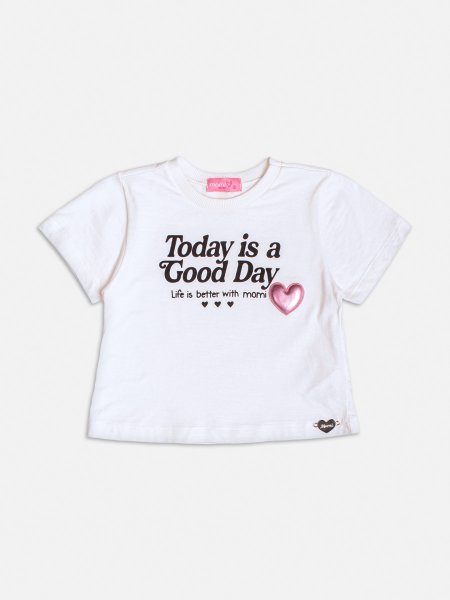 Blusa Off com Patch de Coração