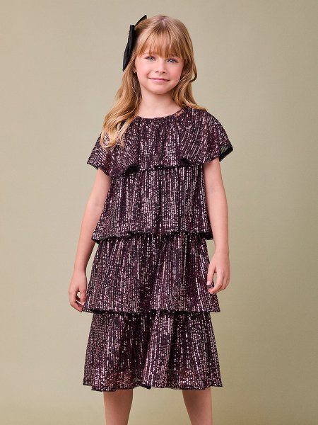 Vestido de Babados em Paetê