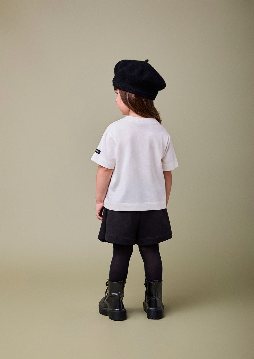 Blusa Off White da Minnie com Laço de Tule