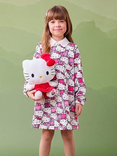 Vestido com Estampa da Hello Kitty