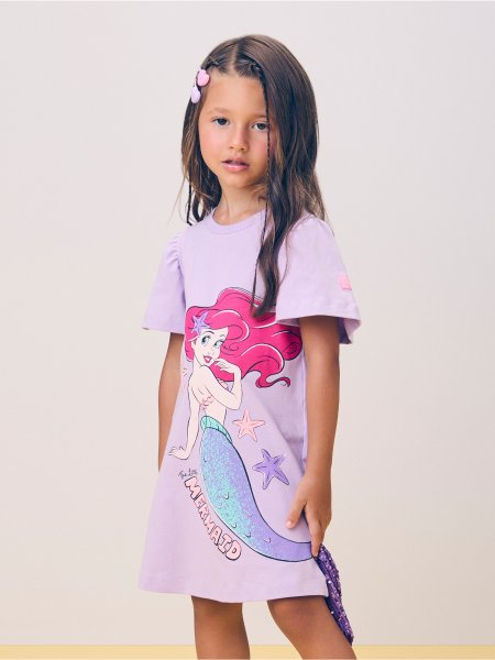 Vestido Lilás da Pequena Sereia