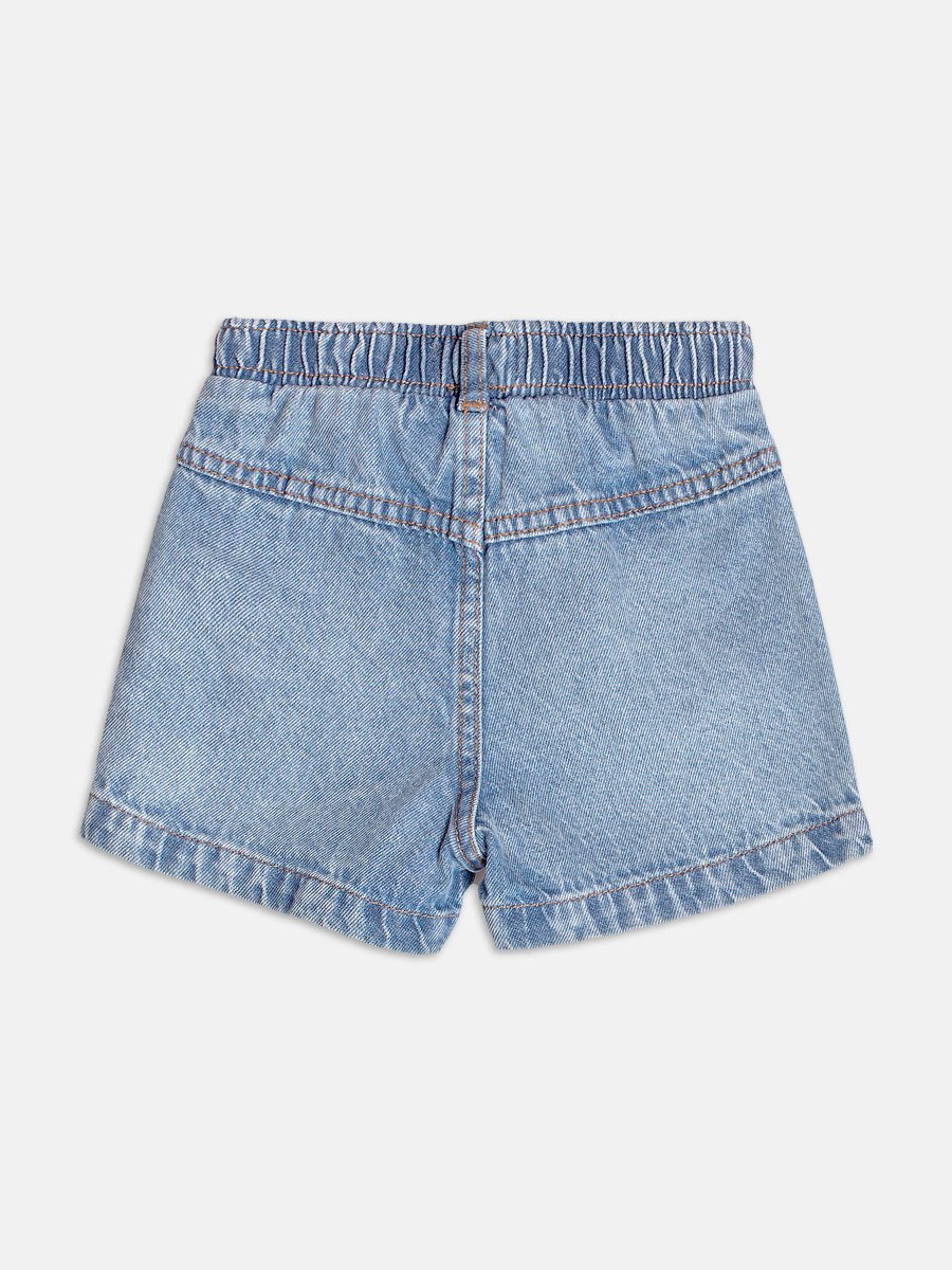 Short Jeans Azul da Hello Kitty com Strass