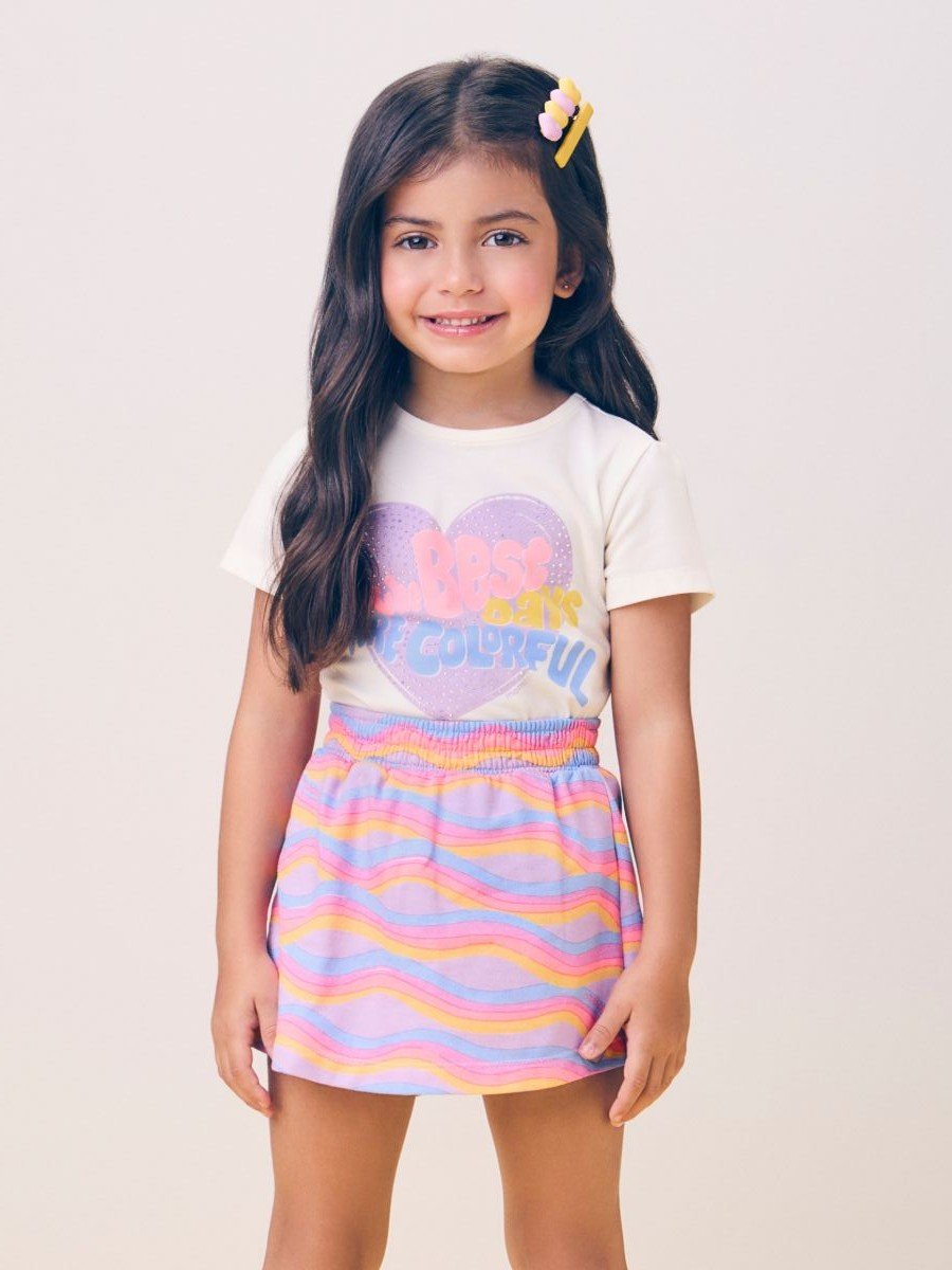 Conjunto Rosa com Patch de Pêssego