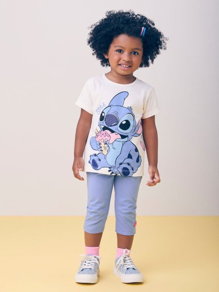 Conjunto com Strass do Stitch e Angel