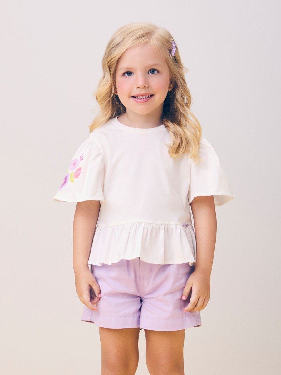 ✩mi⭐︎ Conjunto Rosa com Estampa de Coqueiros