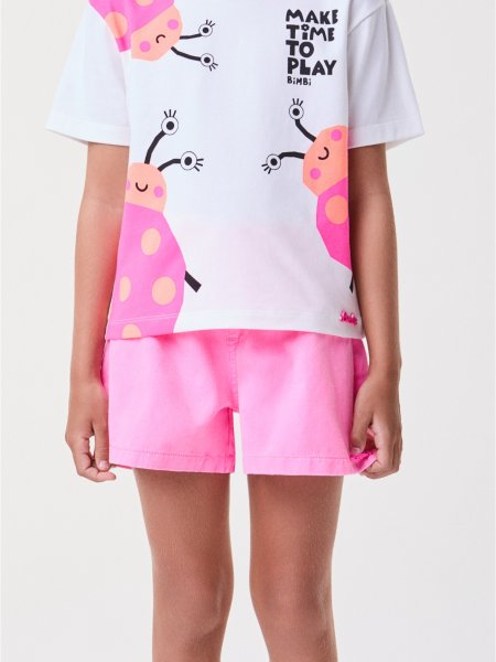 Short de Sarja Rosa