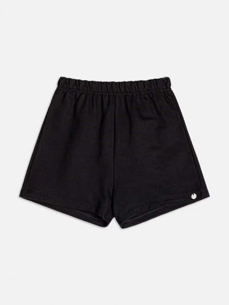 Short Básico de Moletom Preto