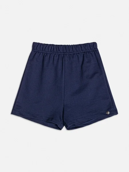Short Básico de Moletom Marinho