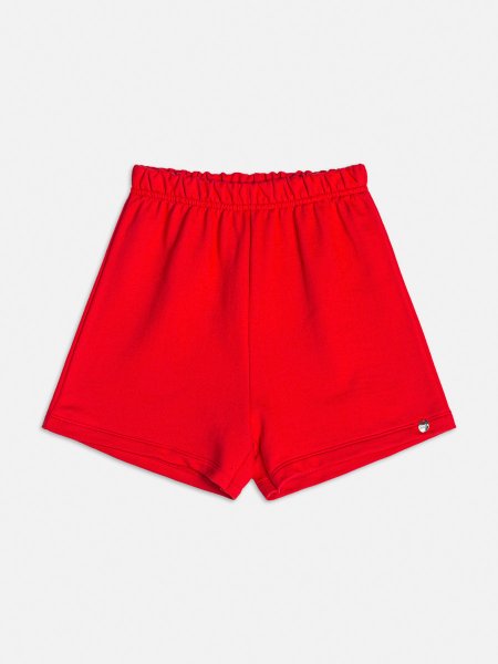 Short Básico de Moletom Vermelho