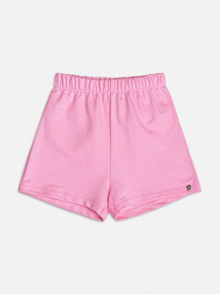 Short Básico de Moletom Rosa Baby